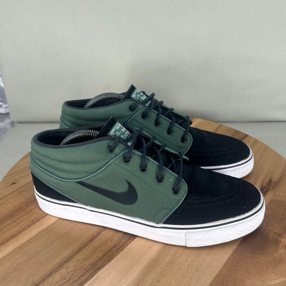 Nike SB Zoom Stefan Janoski Mid Forest Green Black 443095-301 Mens Size 10